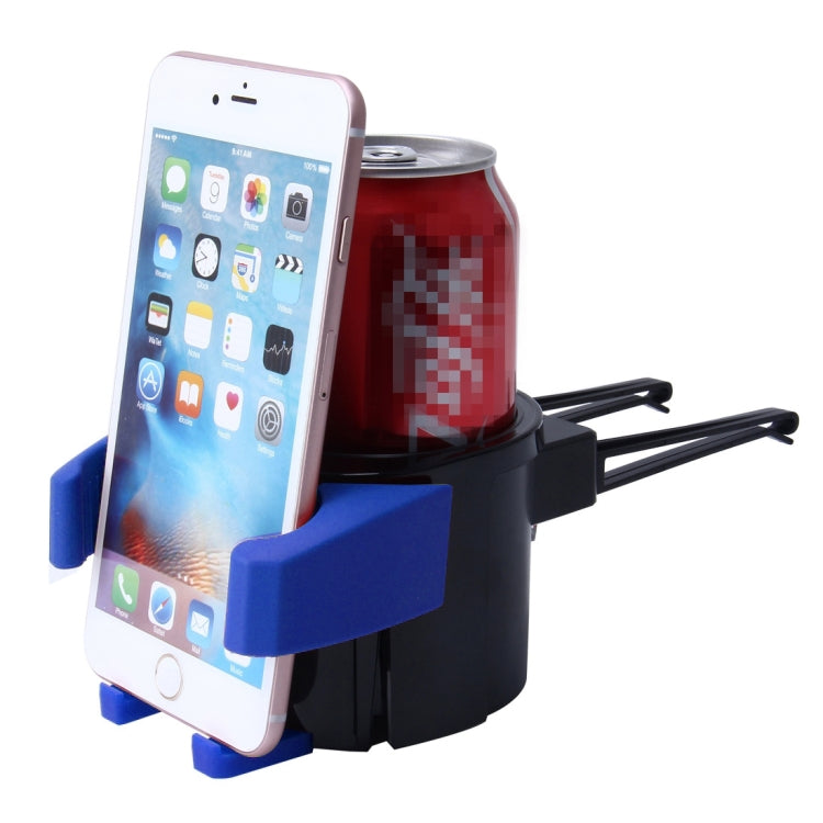 SHUNWEI SD-1027 Car Auto Multi-functional ABS Air Vent Drink Holder Bottle Cup Holder Phone Holder Mobile Mount (Blue) - Car Drink Holders by SHUNWEI | Online Shopping UK | buy2fix