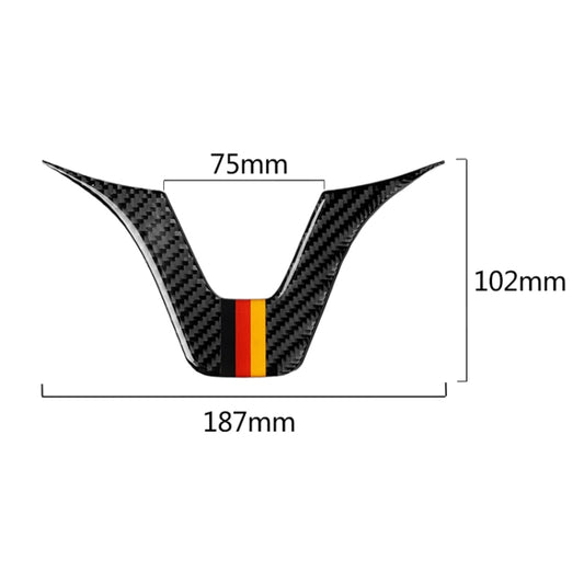 Car German Flag Carbon Fiber Steering Wheel Decorative Sticker for Mercedes-Benz by buy2fix