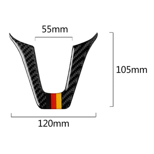 Car German Flag Carbon Fiber Steering Wheel Decorative Sticker for Mercedes-Benz by buy2fix