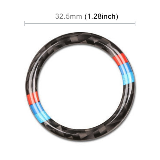 Car Carbon Fiber Soft Panel Engine Start Key Push Button Ring Trim Decorative Sticker for BMW E90 / E92 / E93 2005-2012 by buy2fix