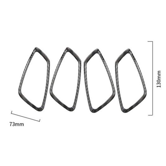 4 PCS Car Door Inner Handle Solid Color Carbon Fiber Decorative Sticker for BMW E90 / E92 / E93 2005-2012 by buy2fix