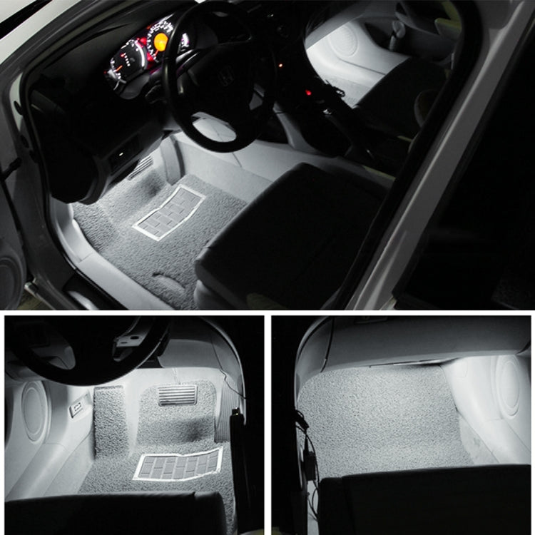 2 PCS DC12V / 1.5W / 6000K / 100LM Car Foot Nest Lights Footwell Lamp Seat Lamp 18LEDs SMD-3528 Lamps for Volkswagen(White Light) by buy2fix