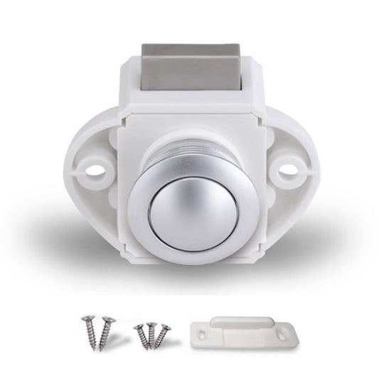 Press Type Drawer Cabinet Catch Latch Release Cupboard Door Stop Drawer Cabinet Locker for RV / Yacht / Furniture(White) by buy2fix