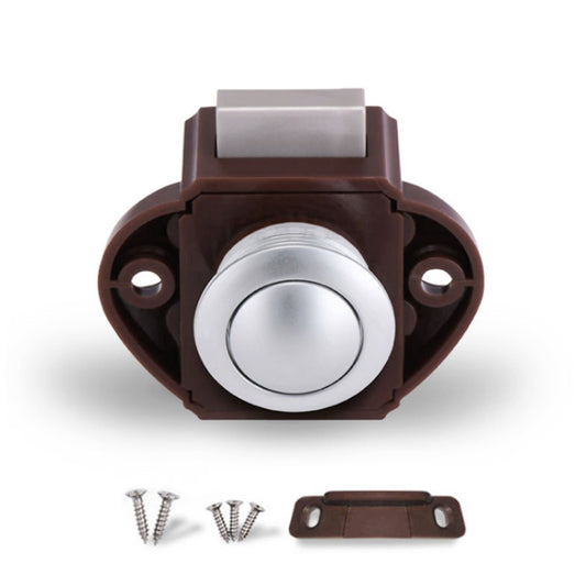 Press Type Drawer Cabinet Catch Latch Release Cupboard Door Stop Drawer Cabinet Locker for RV / Yacht / Furniture(Brown) by buy2fix