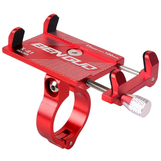 Motorcycle Handlebar Aluminum Alloy Phone Bracket(Red) by buy2fix
