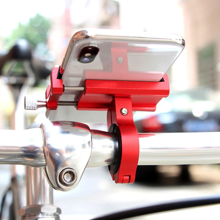 Motorcycle Handlebar Aluminum Alloy Phone Bracket(Red) by buy2fix