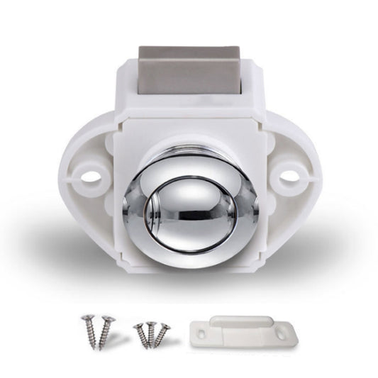 Press Type Drawer Cabinet Catch Latch Release Cupboard Door Stop Drawer Cabinet Locker for RV / Yacht / Furniture(Chrome) by buy2fix