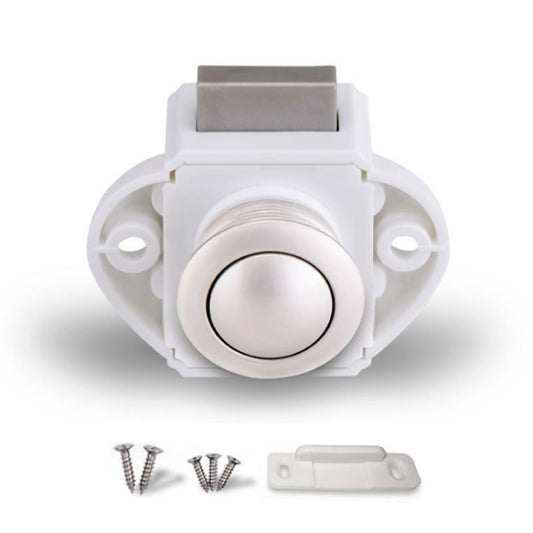 Press Type Drawer Cabinet Catch Latch Release Cupboard Door Stop Drawer Cabinet Locker for RV / Yacht / Furniture(White) by buy2fix