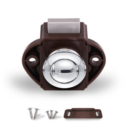 Press Type Drawer Cabinet Catch Latch Release Cupboard Door Stop Drawer Cabinet Locker for RV / Yacht / Furniture(Brown) by buy2fix