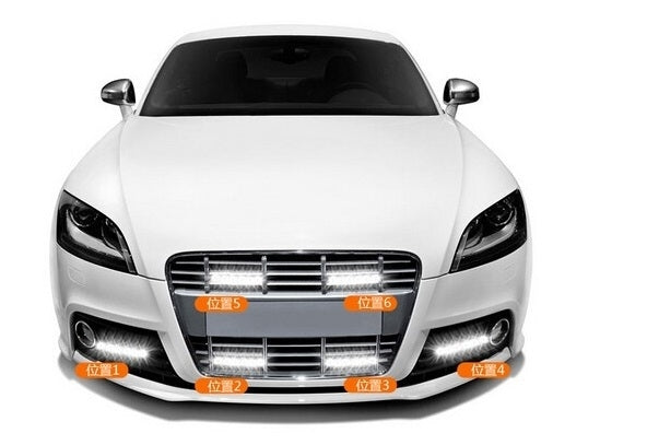 2 PCS LD-006 5730-6SMD 12W 1200LM 7000K White Light Daytime Running Light.DC 12V - Running Lights by buy2fix | Online Shopping UK | buy2fix