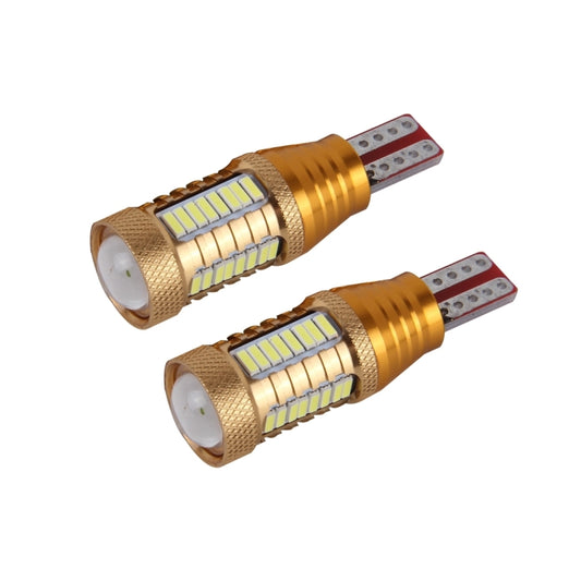 2 PCS T15-4014-32SMD + 1 5W 650LM White Light LED Decode Car Clearance Lights Lamp, DC12V(Gold) by buy2fix