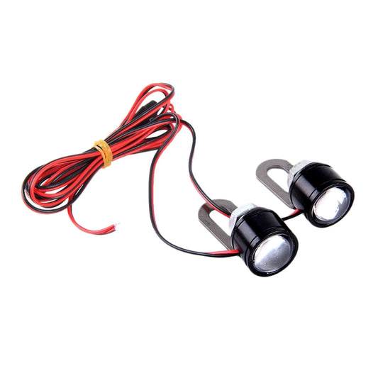 2 PCS 12V 3W Red Light Eagle Eyes LED Strobe Light For Motorcycle ,Wire Length: 90cm by buy2fix