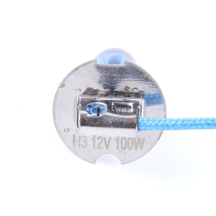2 PCS H3 Halogen Head Lamp 12V 100W 2400 LM 5000K Warm White Light - Halogen Lights by buy2fix | Online Shopping UK | buy2fix