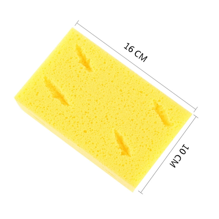 Car Care Wear-resistant Brown Soft Sponge Car Wash Cleaning Pad(Yellow) - Car washing supplies by buy2fix | Online Shopping UK | buy2fix