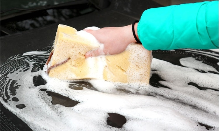 Car Care Wear-resistant Brown Soft Sponge Car Wash Cleaning Pad(Yellow) - Car washing supplies by buy2fix | Online Shopping UK | buy2fix