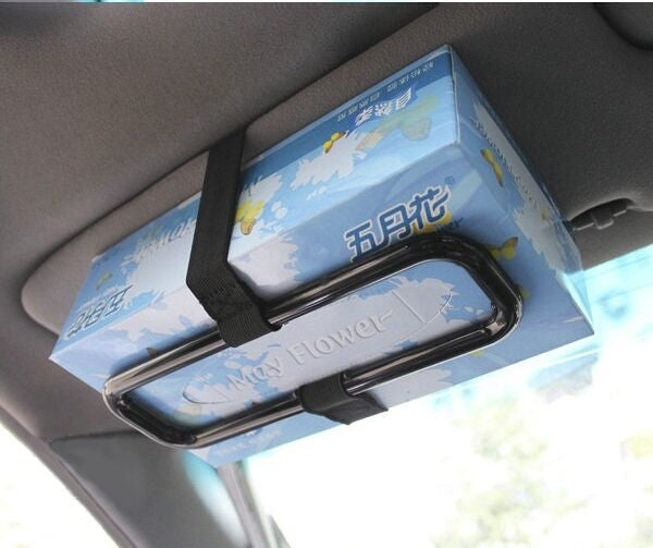 YQ-098 Vehicle Car Hanging Tissue Box Holder,Black by buy2fix
