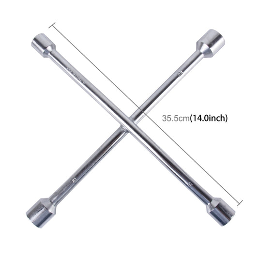 Compact Universal Tire Iron Lug Wrench with 17mm 19mm 21mm 23mm Socket Adapters by buy2fix