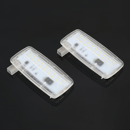 2 PCS Car DC12V / 1.5W / 6000K / 100LM LED Vanity Mirror Lamp Makeup Mirror Light with 18 SMD-3014 Lamps for BMW E93, White Light by buy2fix
