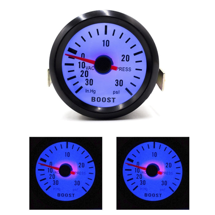 52mm 12V Universal Car Modified LED Blue Light Turbo Boost Gauge by buy2fix