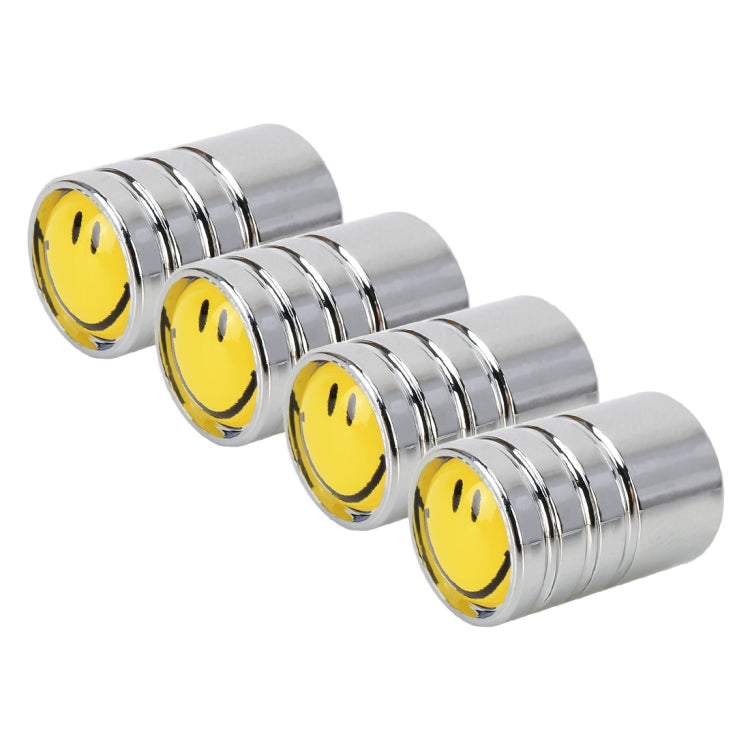 4 PCS Smile Pattern Gas Cap Mouthpiece Cover Gas Cap Tire Cap Car Motor Bicycle Tire Valve Caps - Tire Valve Caps by buy2fix | Online Shopping UK | buy2fix