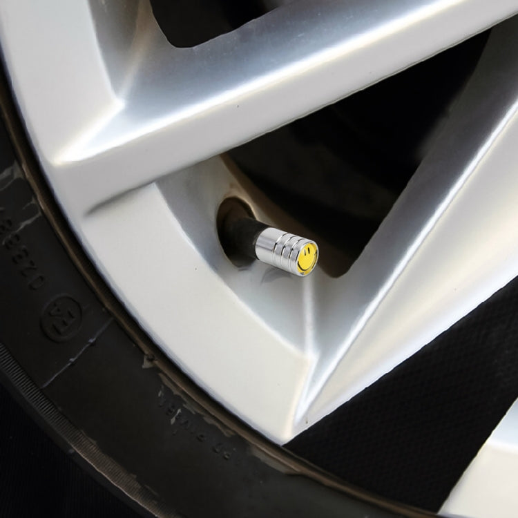 4 PCS Smile Pattern Gas Cap Mouthpiece Cover Gas Cap Tire Cap Car Motor Bicycle Tire Valve Caps - Tire Valve Caps by buy2fix | Online Shopping UK | buy2fix