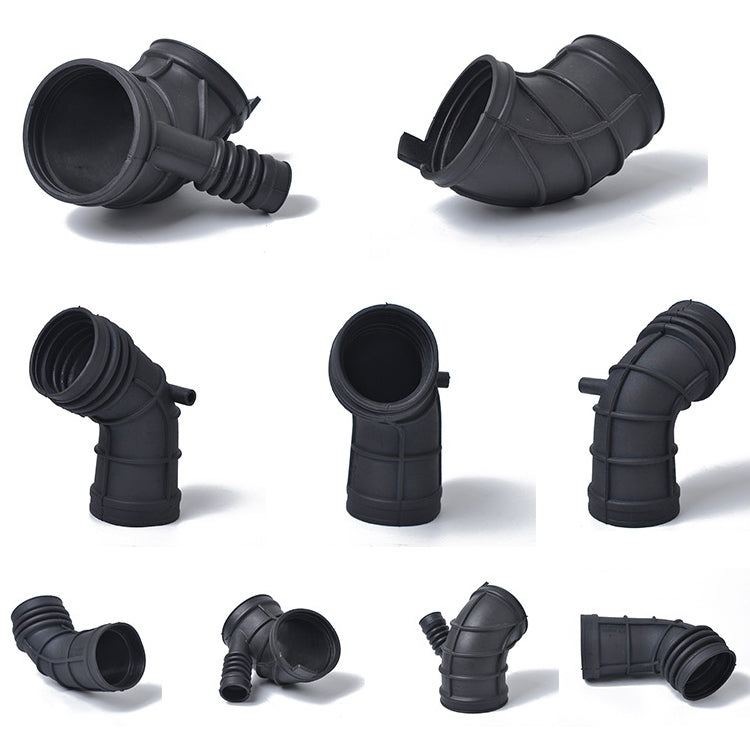 A1233 Fuel Connector Air Intake Boot 13541705209 + Throttle Connection Air Hose 13541438759 for BMW(Black) - Air Intake System by buy2fix | Online Shopping UK | buy2fix