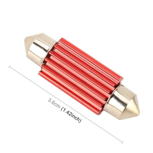 2 PCS 36mm DC12V / 2.2W / 6000K / 180LM 6LEDs SMD-3030 Car Reading Lamp (White Light) by buy2fix