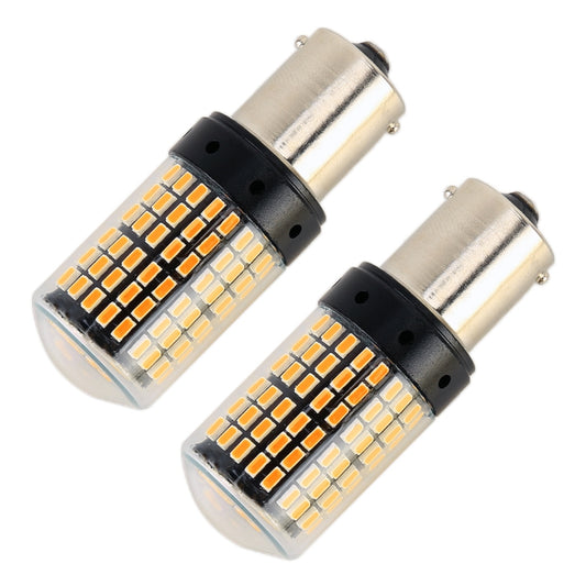 2 PCS 1156 / BA15S DC12V / 18W / 1080LM Car Auto Turn Lights with SMD-3014 Lamps (Yellow Light) by buy2fix