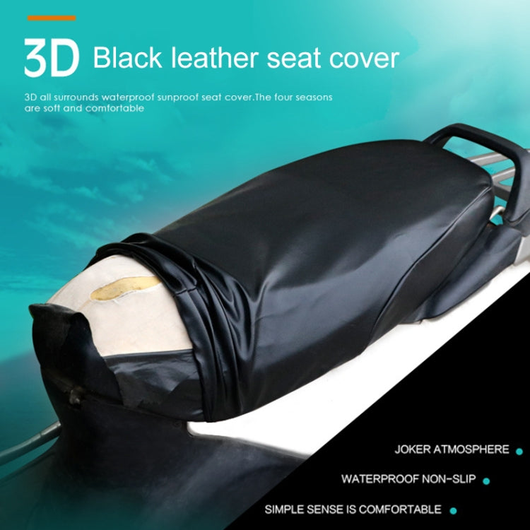Waterproof Motorcycle Black Leather Seat Cover Prevent Bask In Seat Scooter Cushion Protect, Size: M, Length: 48-54cm; Width: 25-35cm by buy2fix