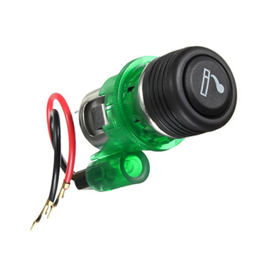 Car 10A 12V European Standard Cigarette Lighter Full Assembly with Light (Green) by buy2fix