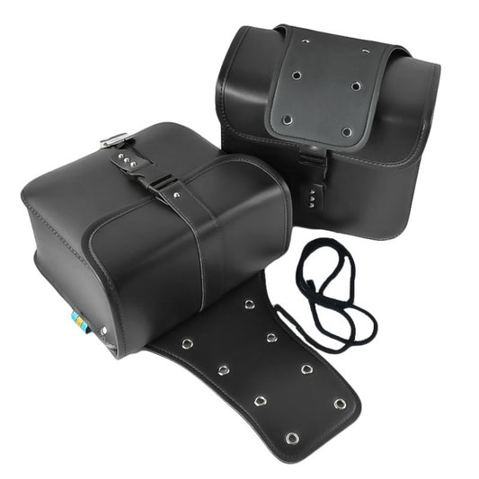 Motorcycle Accessories Modified Side of the Box Leather Bag Knight Bag Kit(Black) by buy2fix