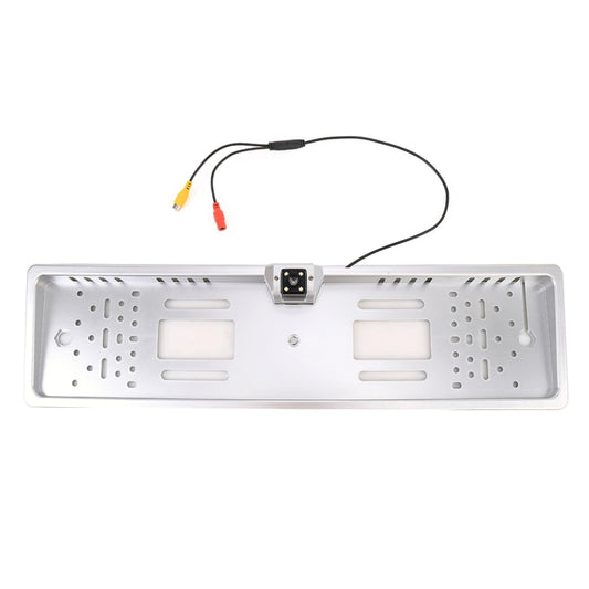 JX-9488 720x540 Effective Pixel NTSC 60HZ CMOS II Universal Waterproof Car Rear View Backup Camera with 2W 80LM 5000K White Light 4LED Lamp, DC 12V, Wire Length: 4m(Silver) - Rear View Cameras by buy2fix | Online Shopping UK | buy2fix