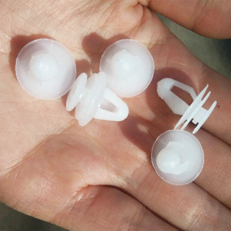 100 PCS Hole Plastic Rivets Fastener Push Clips(White) by buy2fix