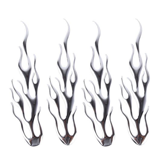 Flame Pattern Car Stickers(Silver) by buy2fix