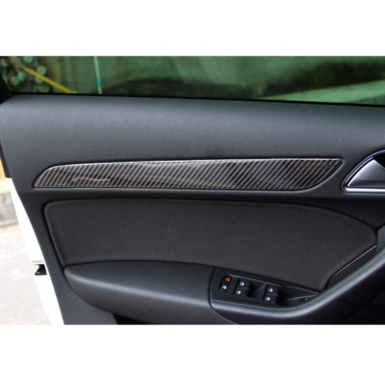 4 PCS Carbon Fibre Car Door Panel Decorative Sticker for Audi Q3 - Car Interior Mouldings by buy2fix | Online Shopping UK | buy2fix