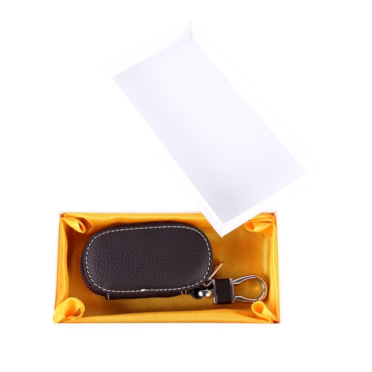 Universal Leather Crocodile Texture Waist Hanging Zipper Wallets Key Holder Bag (No Include Key)(Coffee) by buy2fix