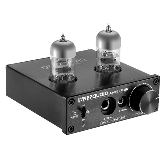 LINEPAUDIO A962 HiFi 6J9 Vacuum Tube Power Headphone Amplifier USB ASIO Sound Card(Black) by buy2fix