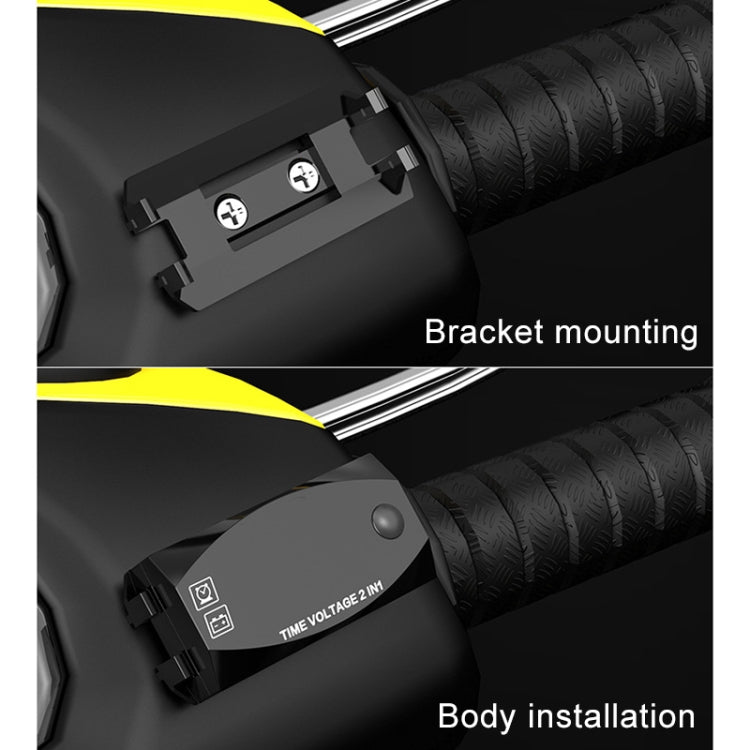 Motorcycle Multi-functional 2 in 1 Digital Display Voltmeter + Electronic Clock, 6-30V IP67 (Red Light) by buy2fix