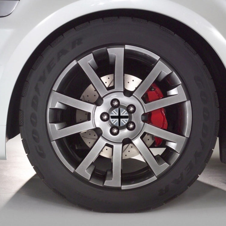 4 PCS National Flag Metal Car Sticker Wheel Hub Caps Centre Cover Decoration by buy2fix