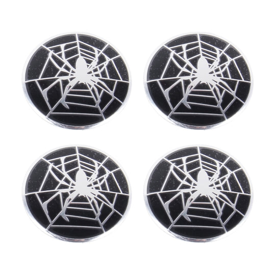 4 PCS Spider Metal Car Sticker Wheel Hub Caps Centre Cover Decoration by buy2fix