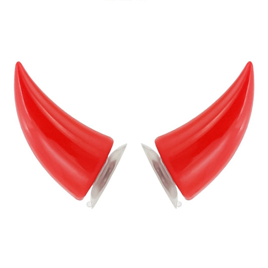 2 PCS Motorcycle Helmet Devil Decoration Motorbike Helmet Suction Cups Horns Decoration Headwear Sucker(Red) by buy2fix