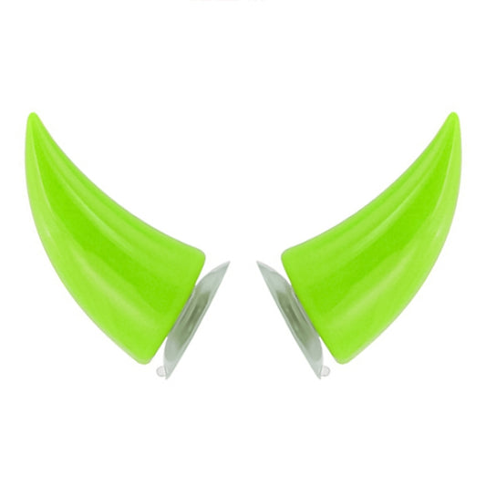 2 PCS Motorcycle Helmet Devil Decoration Motorbike Helmet Suction Cups Horns Decoration Headwear Sucker(Fluorescent Green) by buy2fix