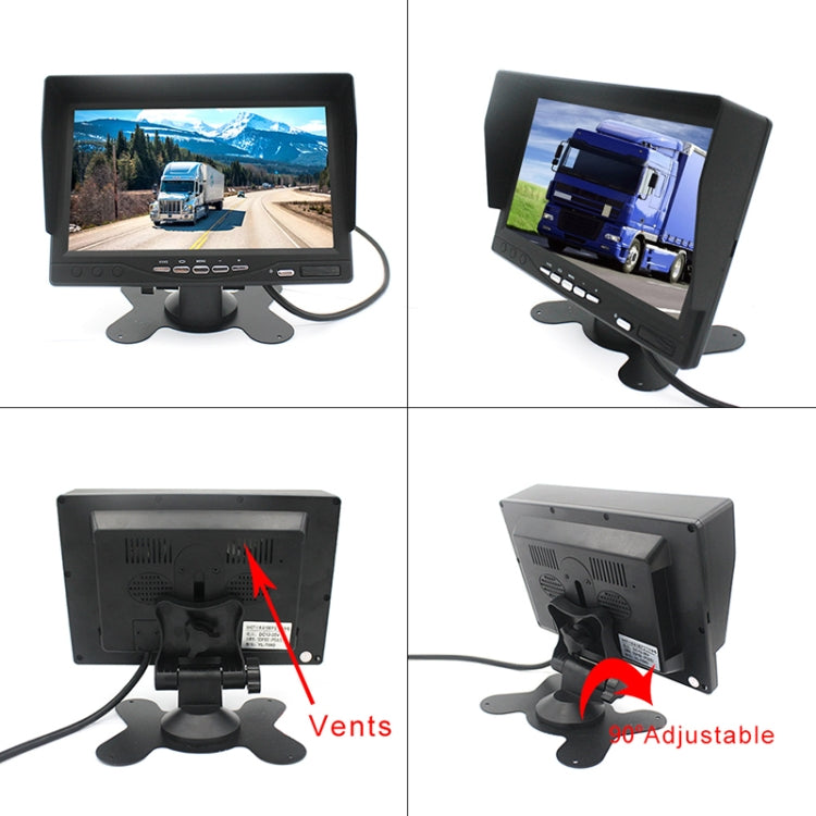 PZ612-AHD IP67 120 Degree Car AHD 1080P 2 Megapixels 7 inch 1-Way Rearview Mirror Monitor, Night Vision Full Color - Rear View Cameras by buy2fix | Online Shopping UK | buy2fix