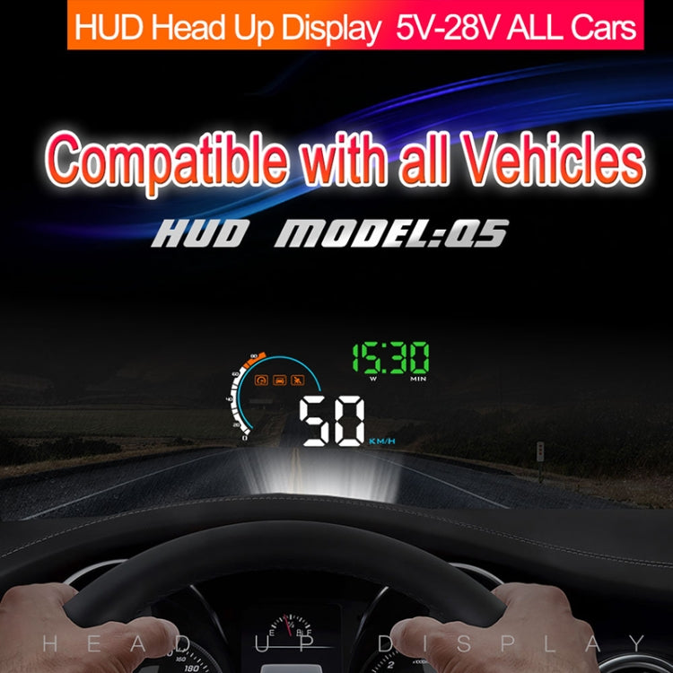 Q5 GPS 4 inch Vehicle-mounted Head Up Display Security System, Support Running Speed & Direction & Distance / Driving Kilometres / by buy2fix