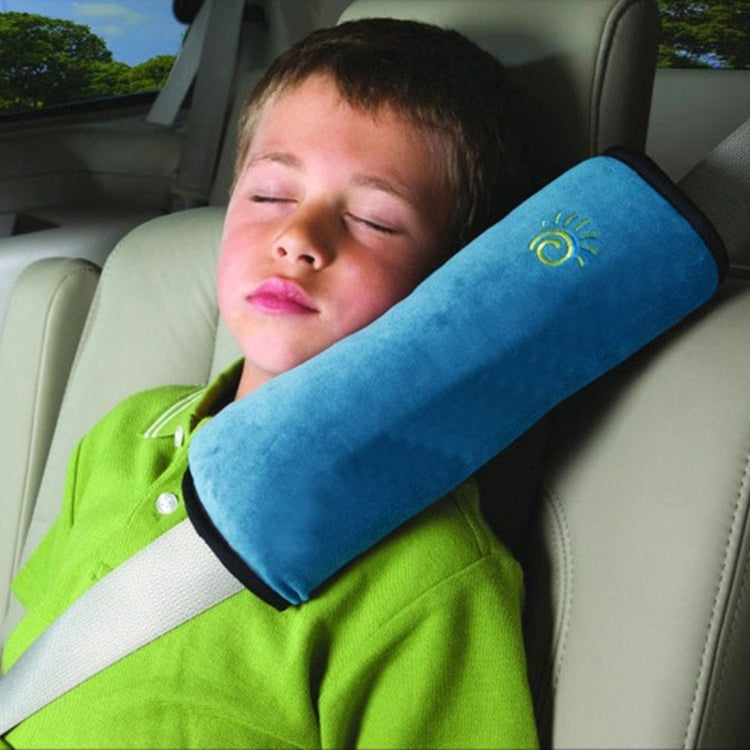 2 PCS Children Baby Safety Strap Soft Headrest Neck Support Pillow Shoulder Pad for Car Safety Seatbelt(Blue) by buy2fix