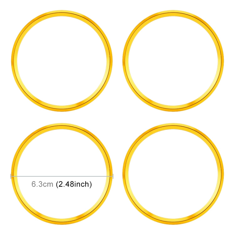 4 PCS Car Metal Wheel Hub Decoration Ring for BMW 5 Series 2018 (Gold) - Wheels Tires & Parts by buy2fix | Online Shopping UK | buy2fix