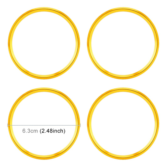4 PCS Car Metal Wheel Hub Decoration Ring for BMW 5 Series 2018 (Gold) by buy2fix