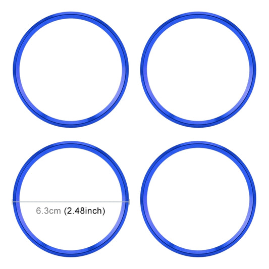 4 PCS Car Metal Wheel Hub Decoration Ring for BMW 5 Series 2018 (Blue) by buy2fix