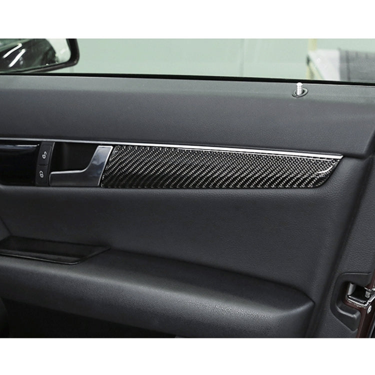 4 PCS Car Door Panel Carbon Fiber Decorative Sticker for Mercedes-Benz W204 2007-2013 - Car Interior Mouldings by buy2fix | Online Shopping UK | buy2fix