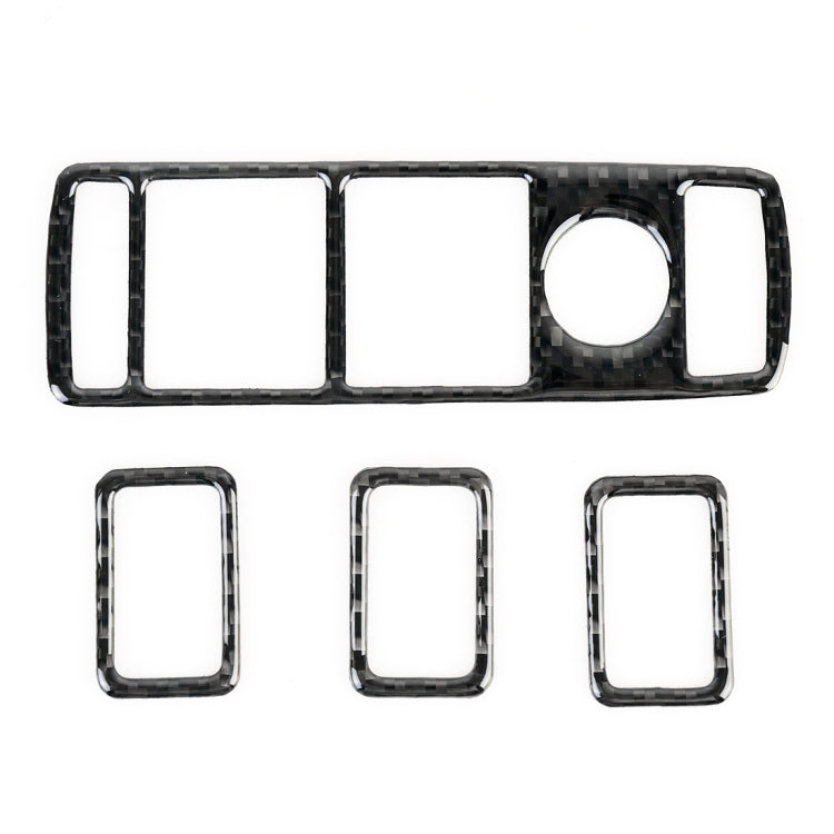 4 PCS Car Window Lift Panel Carbon Fiber Decorative Sticker for Mercedes-Benz W204 2007-2010 - Car Interior Mouldings by buy2fix | Online Shopping UK | buy2fix